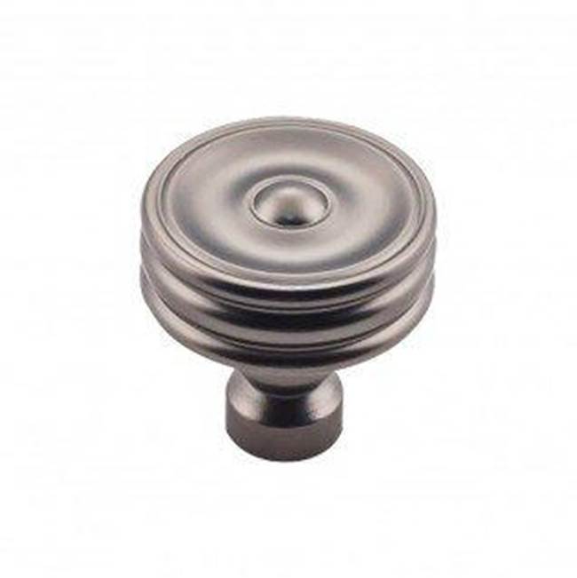 Top Knobs - Brixton Ridged Knob 1 1/4 Inch Ash Gray - Ash Gray