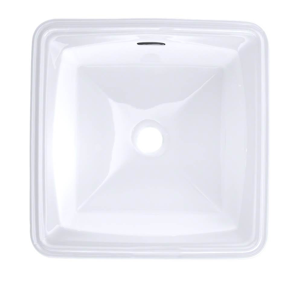Toto ConnellyE Square Undermount Bathroom Sink With Cefiontect, Cotton White