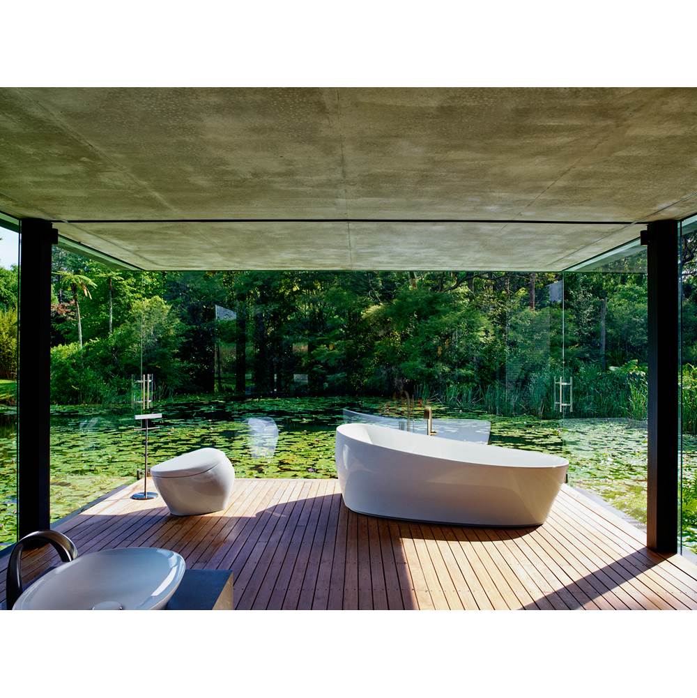 Toto Flotation Bathtub With Zero Dimension And Hydrohands, Gloss White