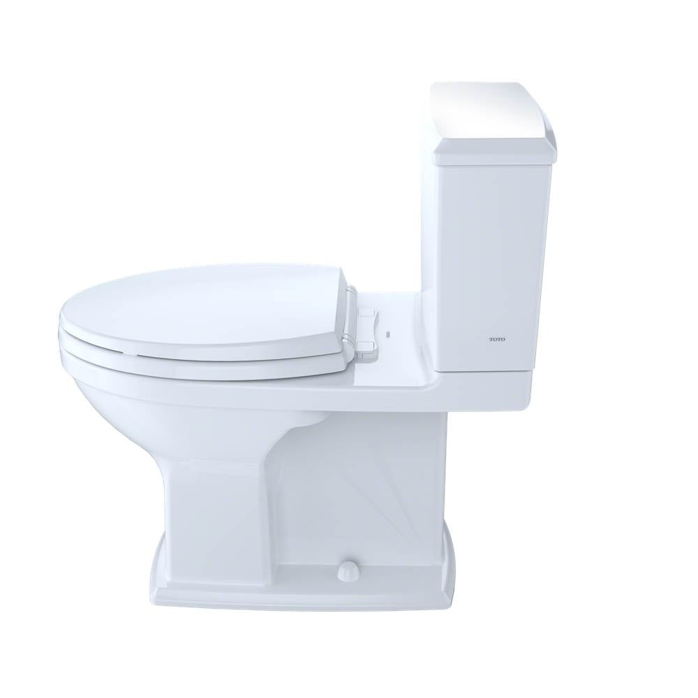 Toto Connelly Two-Piece Elongated Dual-Max, Dual Flush 1.28 And 0.9 Gpf Universal Height Toilet With Cefiontect, Cotton White