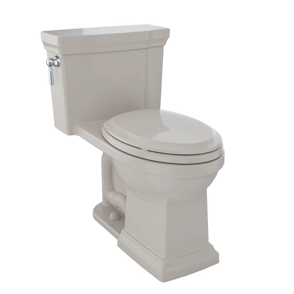 TOTO Promenade II 1G One-Piece Elongated 1.0 GPF Universal Height Toilet with CEFIONTECT, Cotton White