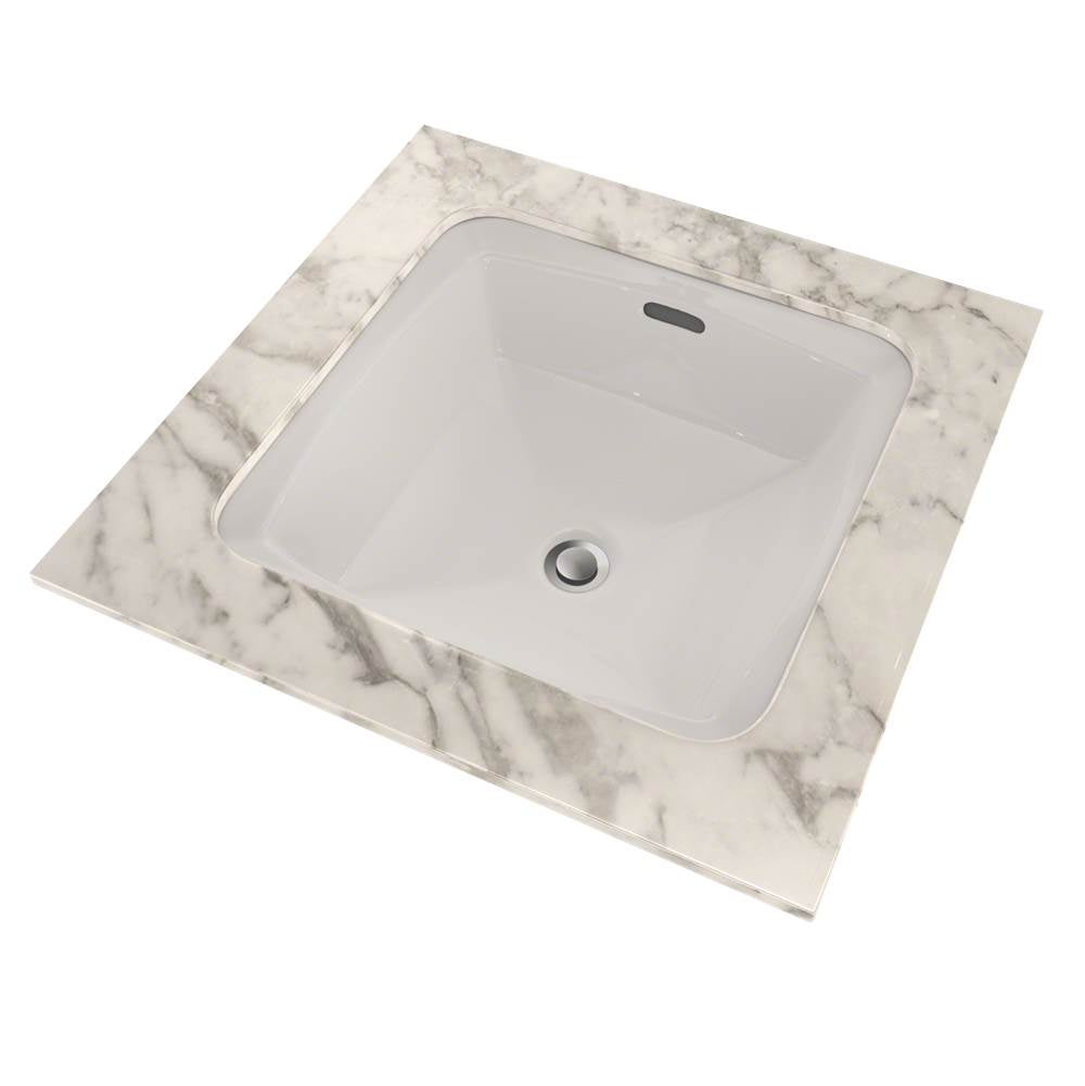 Toto ConnellyE Square Undermount Bathroom Sink With Cefiontect, Cotton White