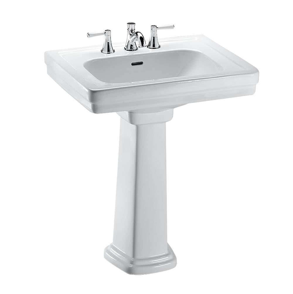 TOTO - Toto Promenade 24'' X 19-1/4'' Rectangular Pedestal Bathroom Sink For 4 Inch Center Faucets, Cotton White - Cotton White