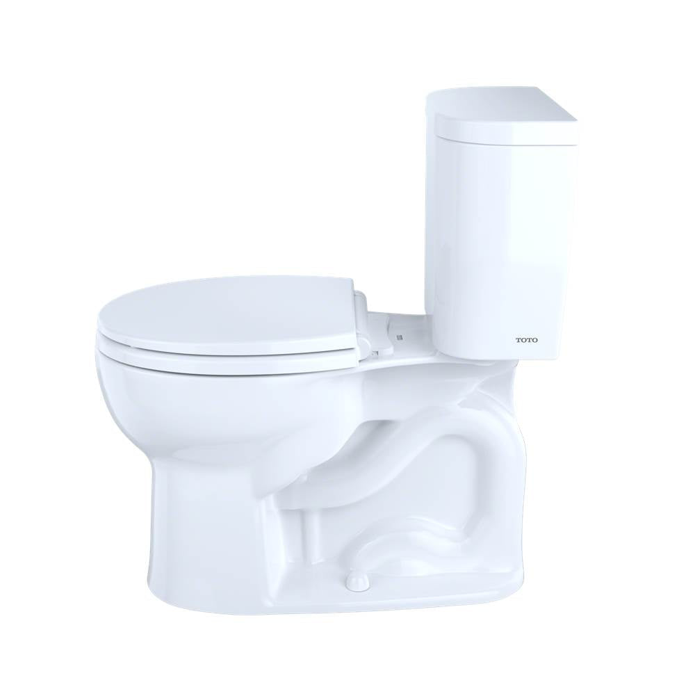 Toto EntradaE Two-Piece Round 1.28 Gpf Universal Height Toilet, Cotton White