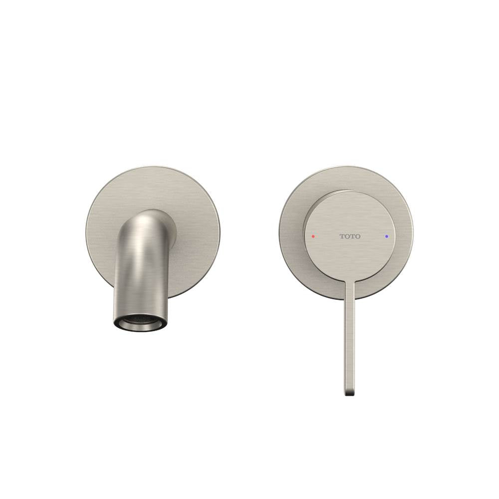 Toto Gf 1.2 Gpm Wall-Mount Single-Handle Bathroom Faucet With Comfort Glide Technology, Brushed Nickel