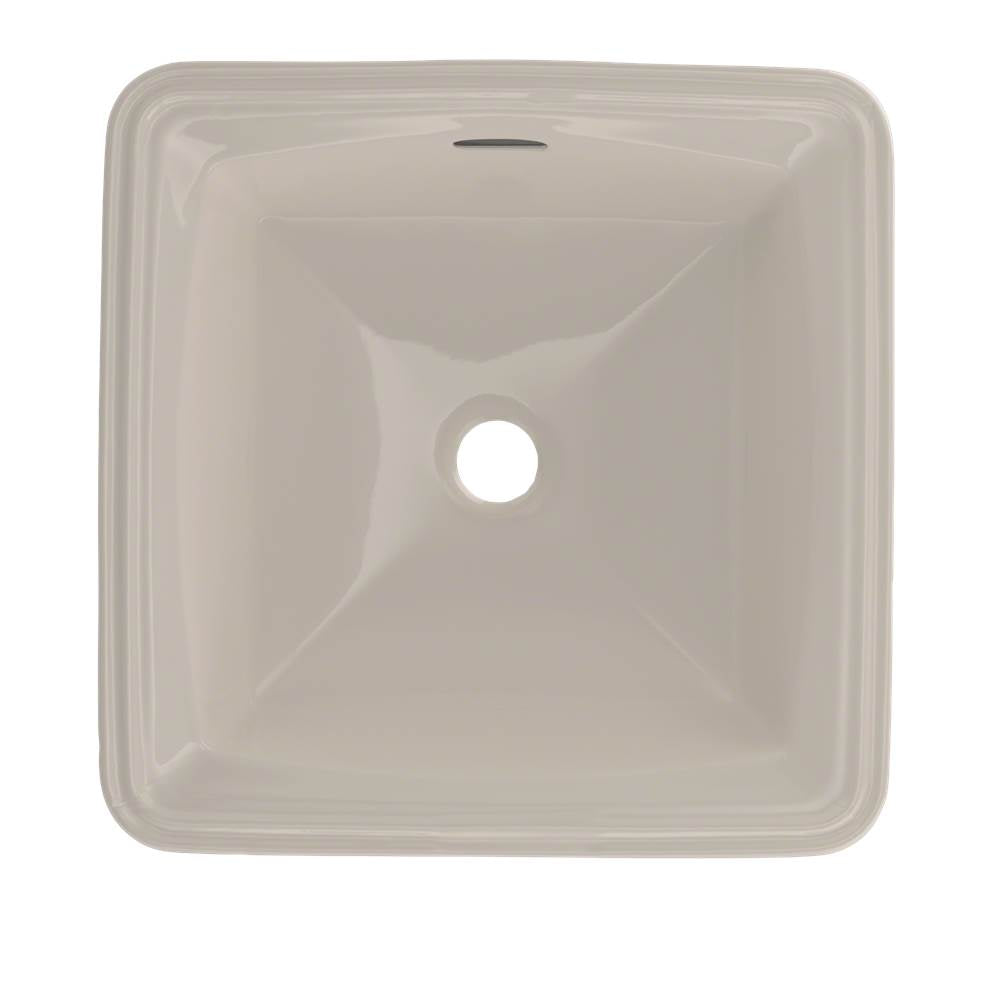 Toto ConnellyE Square Undermount Bathroom Sink With Cefiontect, Cotton White