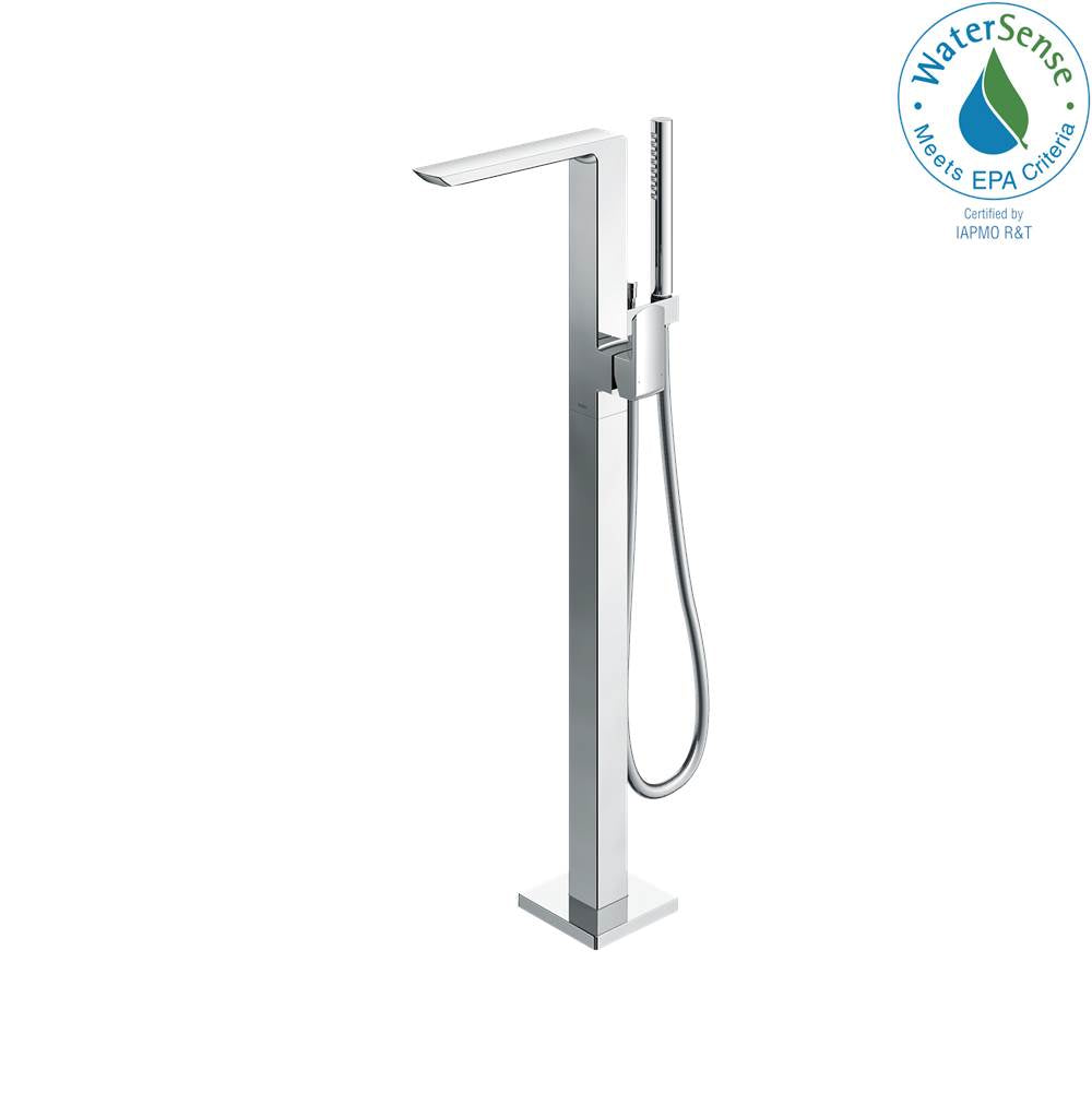 TOTO - Toto Gr Single-Handle Freestanding Tub Filler Faucet With Handshower, Polished Chrome - Polished Chrome