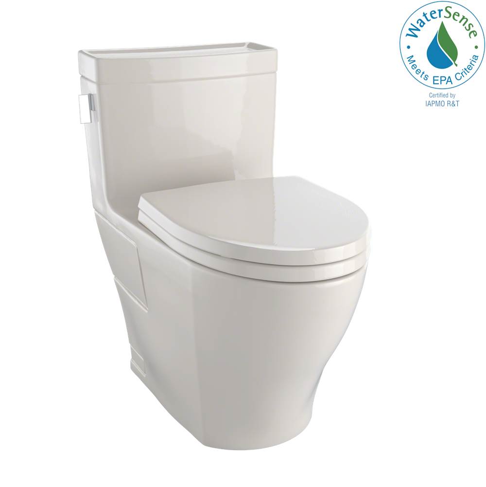 TOTO - TOTO Legato WASHLET+ One-Piece Elongated 1.28 GPF Universal Height Skirted Toilet with CEFIONTECT, Bone - Bone