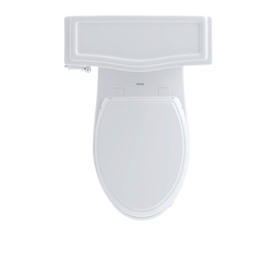 Toto Eco Clayton Two-Piece Elongated 1.28 Gpf Universal Height Toilet, Cotton White