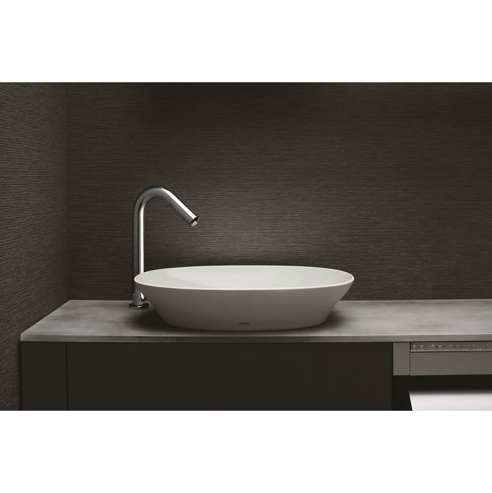 Toto Kiwami Oval 24 Inch Vessel Bathroom Sink With Cefiontect, Cotton White