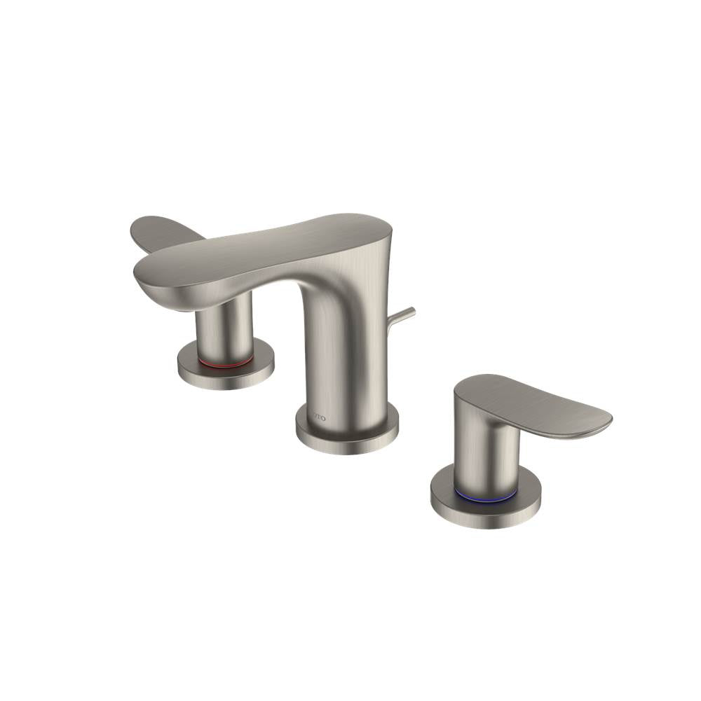 Toto Go Series 1.2 Gpm Two Handle Widespread Bathroom Sink Faucet With Drain Assembly, Brushed Nickel