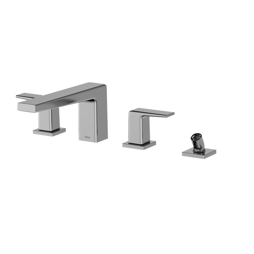 Toto Gb Two-Handle Deck-Mount Roman Tub Filler Trim With Handshower, Brushed Nickel