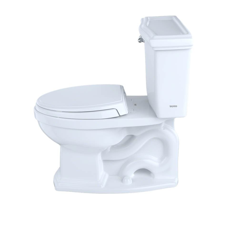 Toto Eco Clayton Two-Piece Elongated 1.28 Gpf Universal Height Toilet, Cotton White