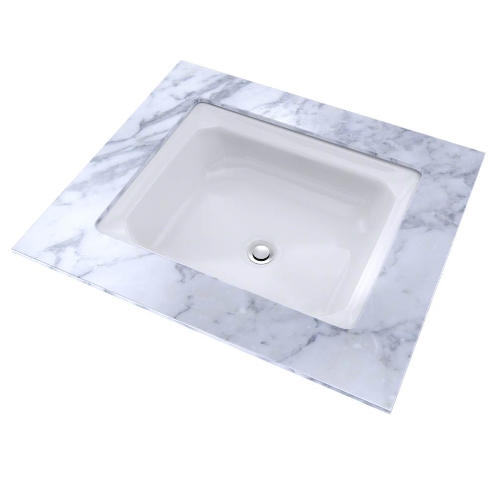 Toto Guinevere Rectangular Undermount Bathroom Sink With Cefiontect, Cotton White