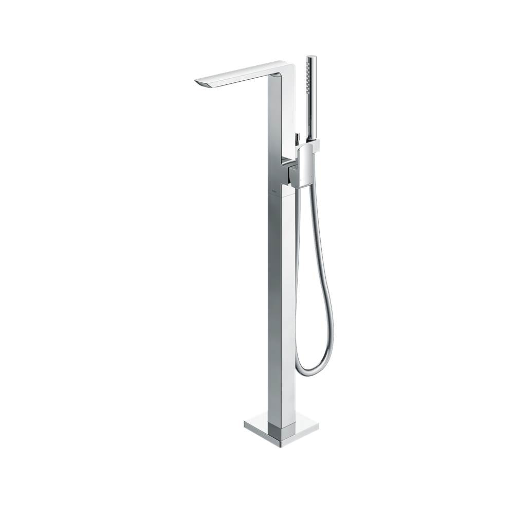 Toto Gr Single-Handle Freestanding Tub Filler Faucet With Handshower, Brushed Nickel