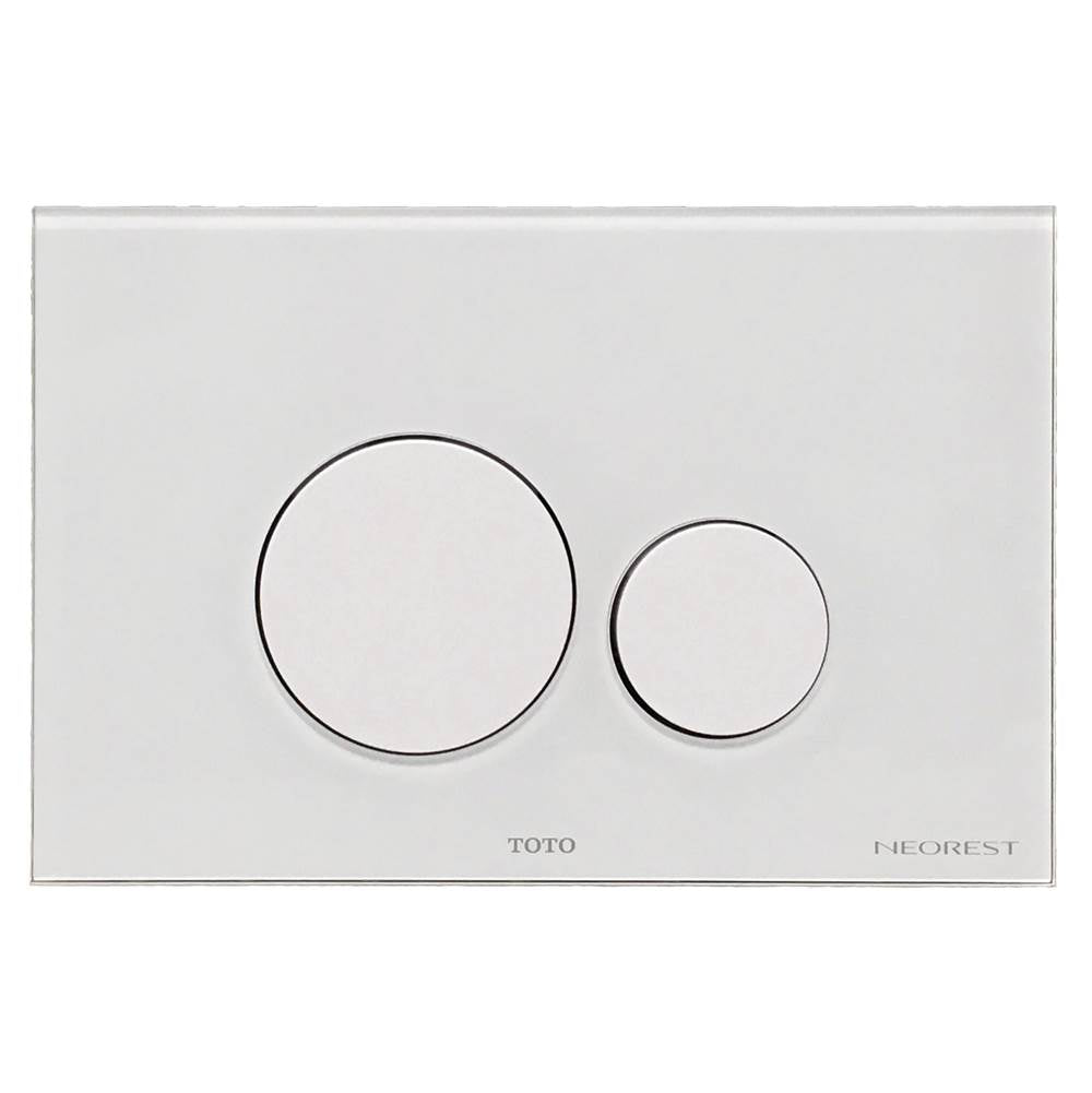 TOTO - Toto Round Push Button Plate For Neorest In-Wall Tank Unit, White Glass - White