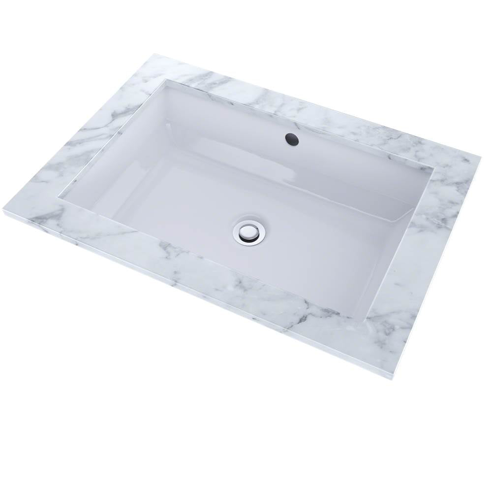 Vernica Design I Undermount Fireclay Bathroom Sink, Cotton White