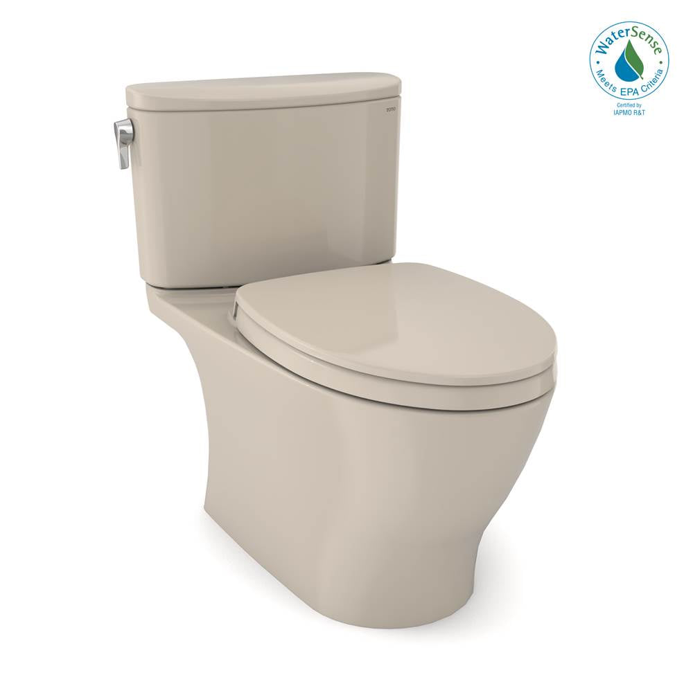 TOTO - TOTO Nexus One-Piece Elongated 1.28 GPF Universal Height Toilet with CEFIONTECT and SS124 SoftClose Seat, WASHLET+ Ready, Bone - Bone