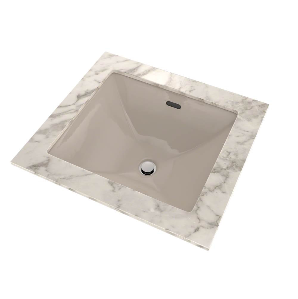 Toto Legato Rectangular Undermount Bathroom Sink With Cefiontect, Cotton White
