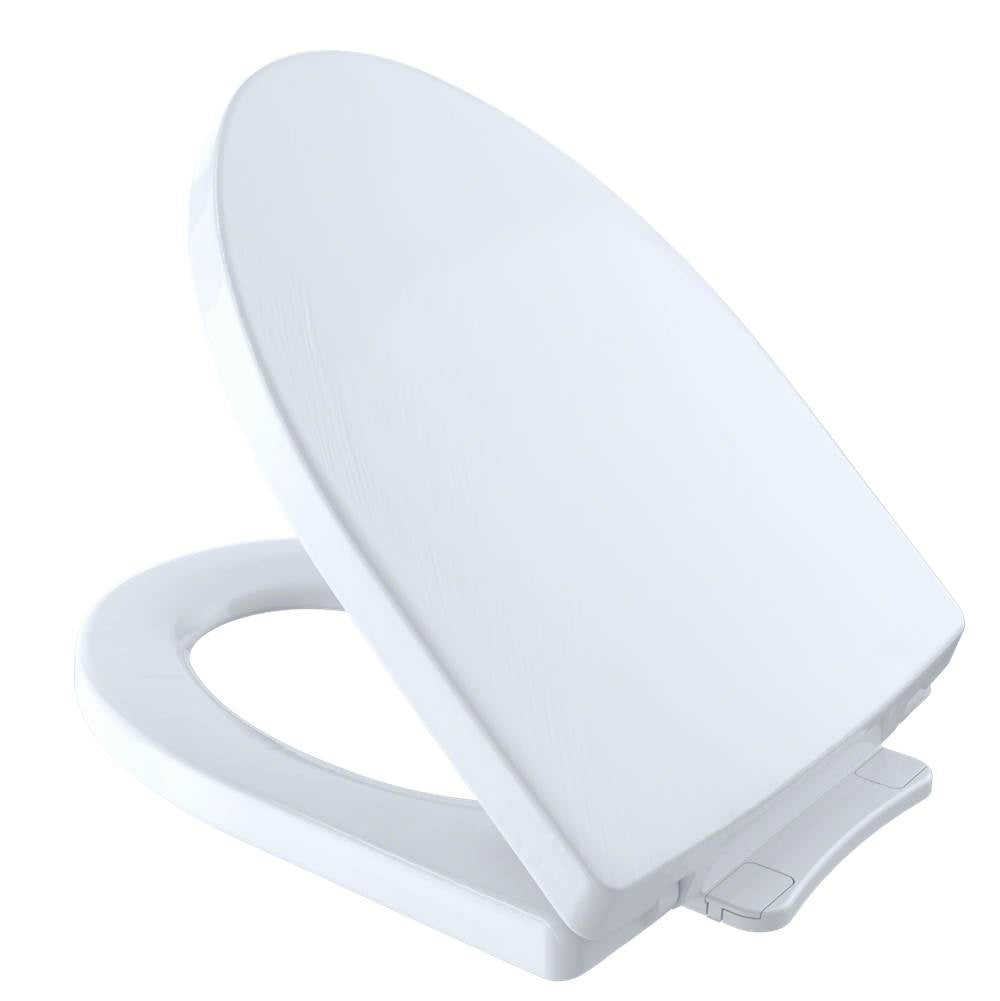 TOTO - TOTO Soir1/2e SoftClose Slow Close Elongated Toilet Seat and Lid, Cotton White - Cotton White