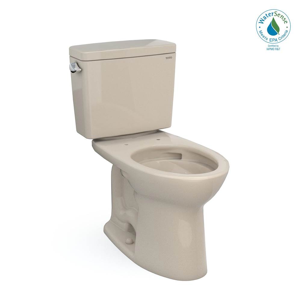 TOTO - Toto Drake Two-Piece Elongated 1.28 Gpf Universal Height Tornado Flush Toilet With Cefiontect, Bone - Bone
