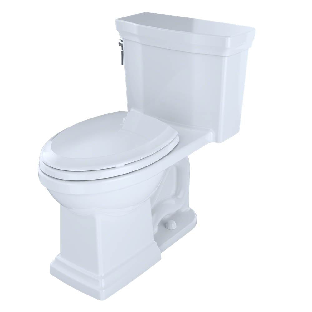 TOTO Promenade II One-Piece Elongated 1.28 GPF Universal Height Toilet, Ebony