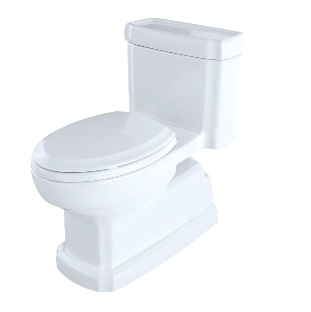 TOTO Eco Guinevere Elongated 1.28 GPF Universal Height Skirted Toilet with SoftClose Seat, Ebony