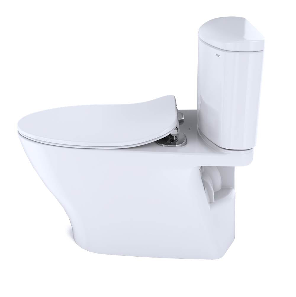 TOTO Nexus Two-Piece Elongated 1.28 GPF Universal Height Toilet with CEFIONTECT and SS234 SoftClose Seat, WASHLET+ Ready, Cotton White