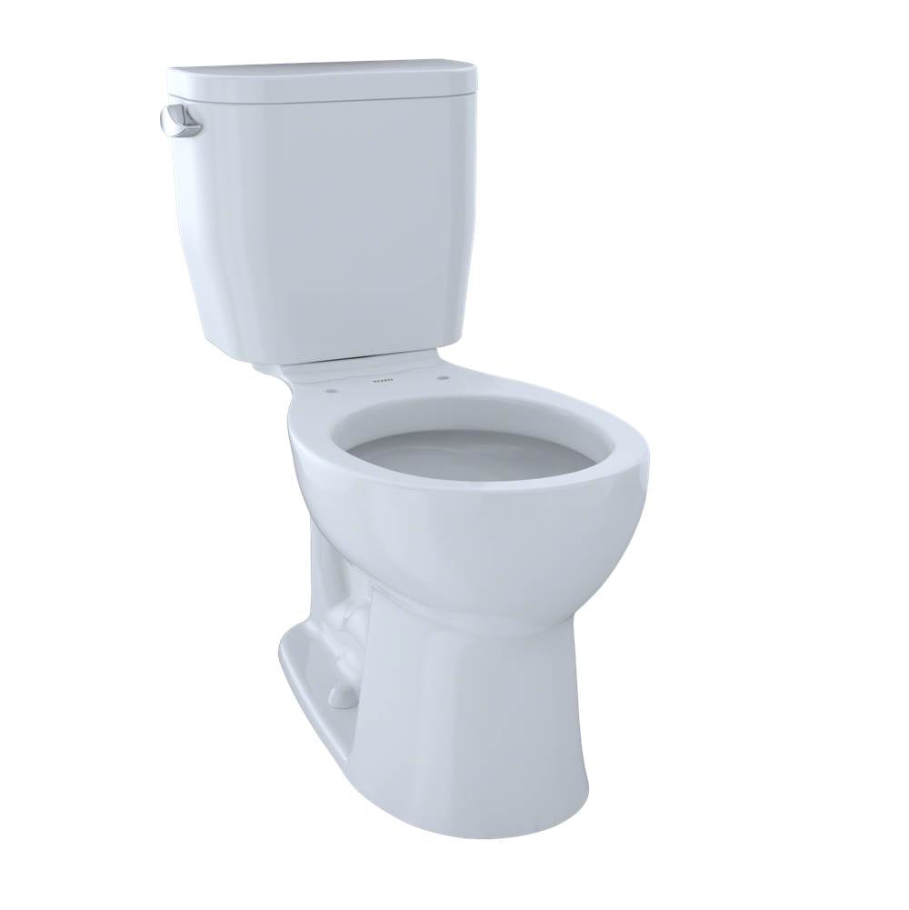 Toto EntradaE Two-Piece Round 1.28 Gpf Universal Height Toilet, Cotton White