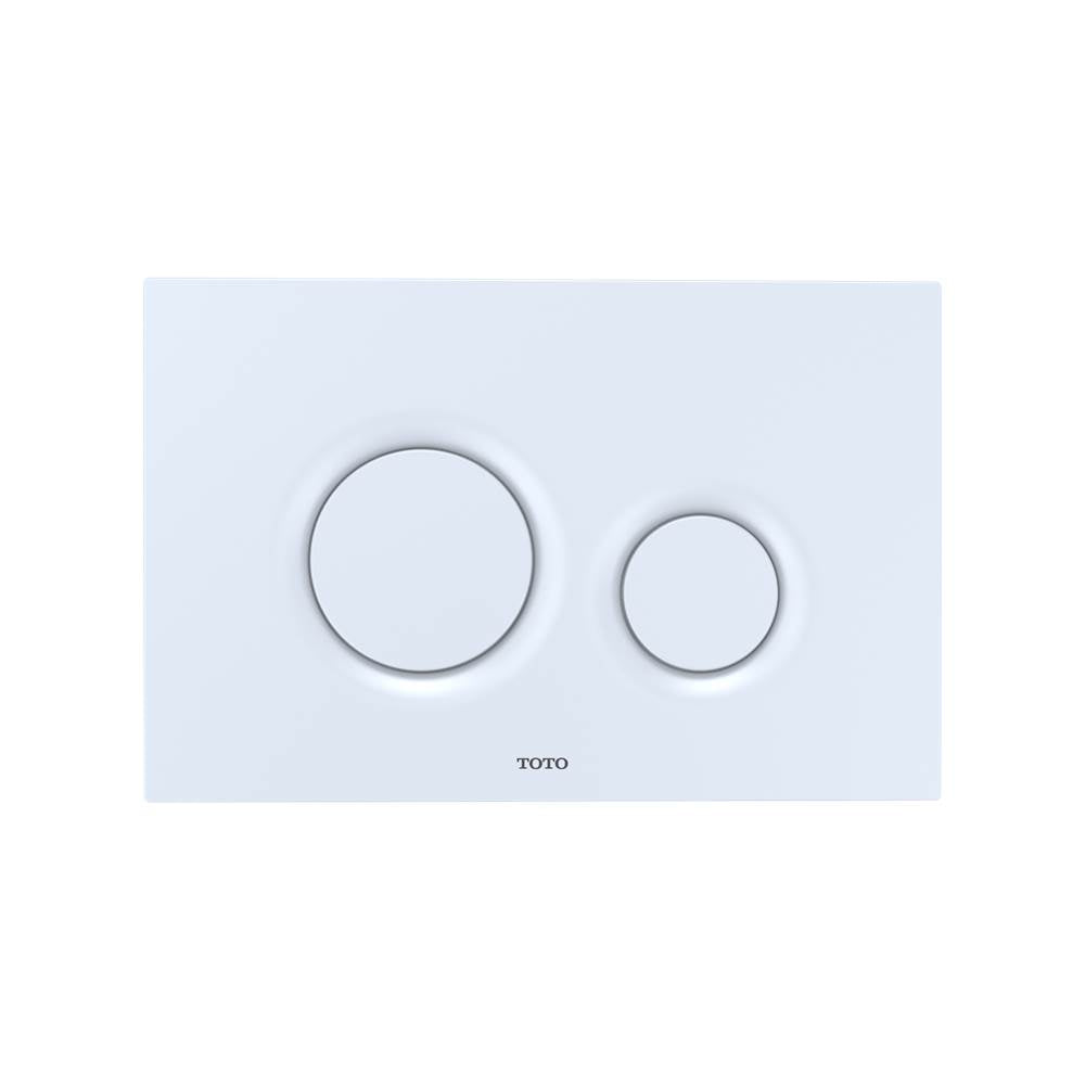TOTO - Toto Dual Flush Round Push Button Plate For Select Duofit In-Wall Tank Unit, White Matte - White Matte