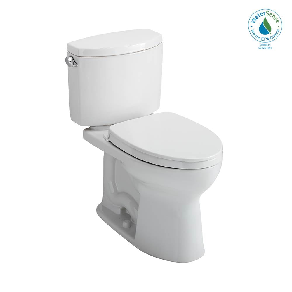 TOTO - TOTO Drake II Two-Piece Elongated 1.28 GPF Universal Height Toilet with SS124 SoftClose Seat, WASHLET+ Ready, Ebony - Ebony