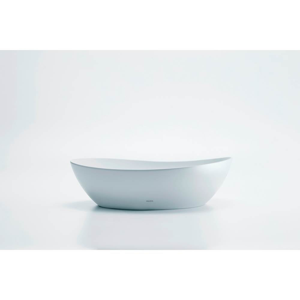 Toto Kiwami Asymmetrical Vessel Bathroom Sink With Cefitontect, Cotton White