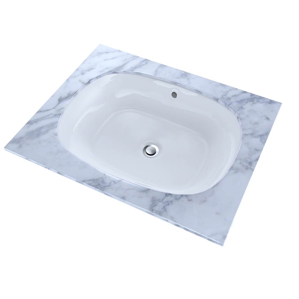 Toto MarisE 20-5/16'' X 15-9/16'' Oval Undermount Bathroom Sink With Cefiontect, Cotton White