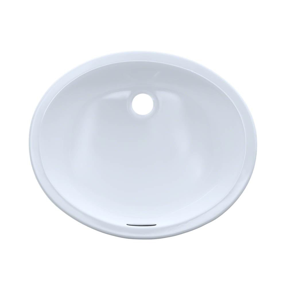 Toto Rendezvous Oval Undermount Bathroom Sink With Cefiontect, Cotton White
