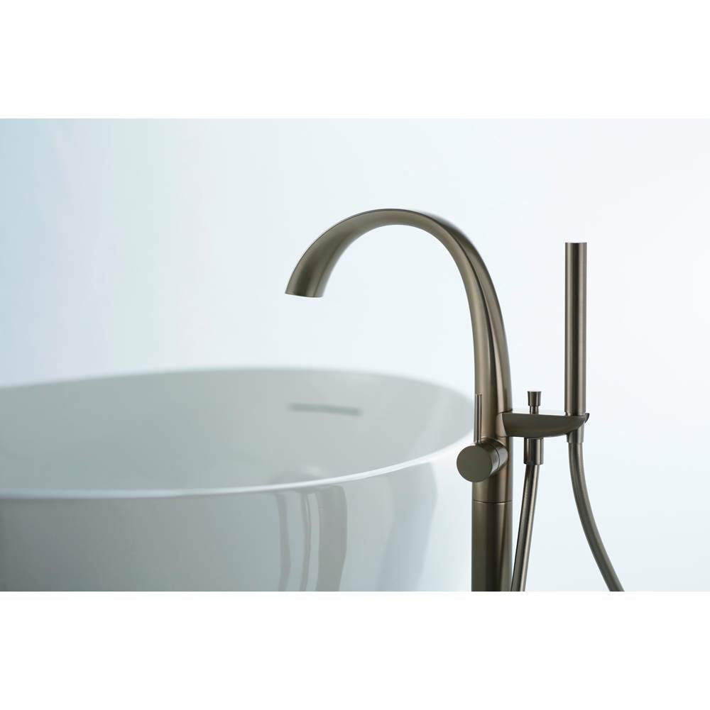 Toto Zn Single-Handle Freestanding Tub Filler Faucet With 1.75 Gpm Handshower, Brushed Nickel