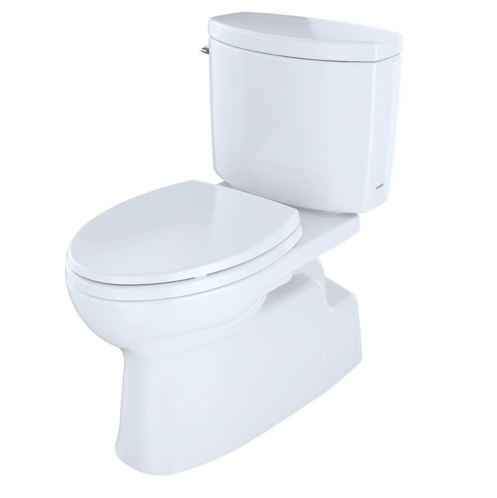 Toto Vespin II Two-Piece Elongated 1.28 Gpf Universal Height Skirted Design Toilet With Cefiontect, Cotton White