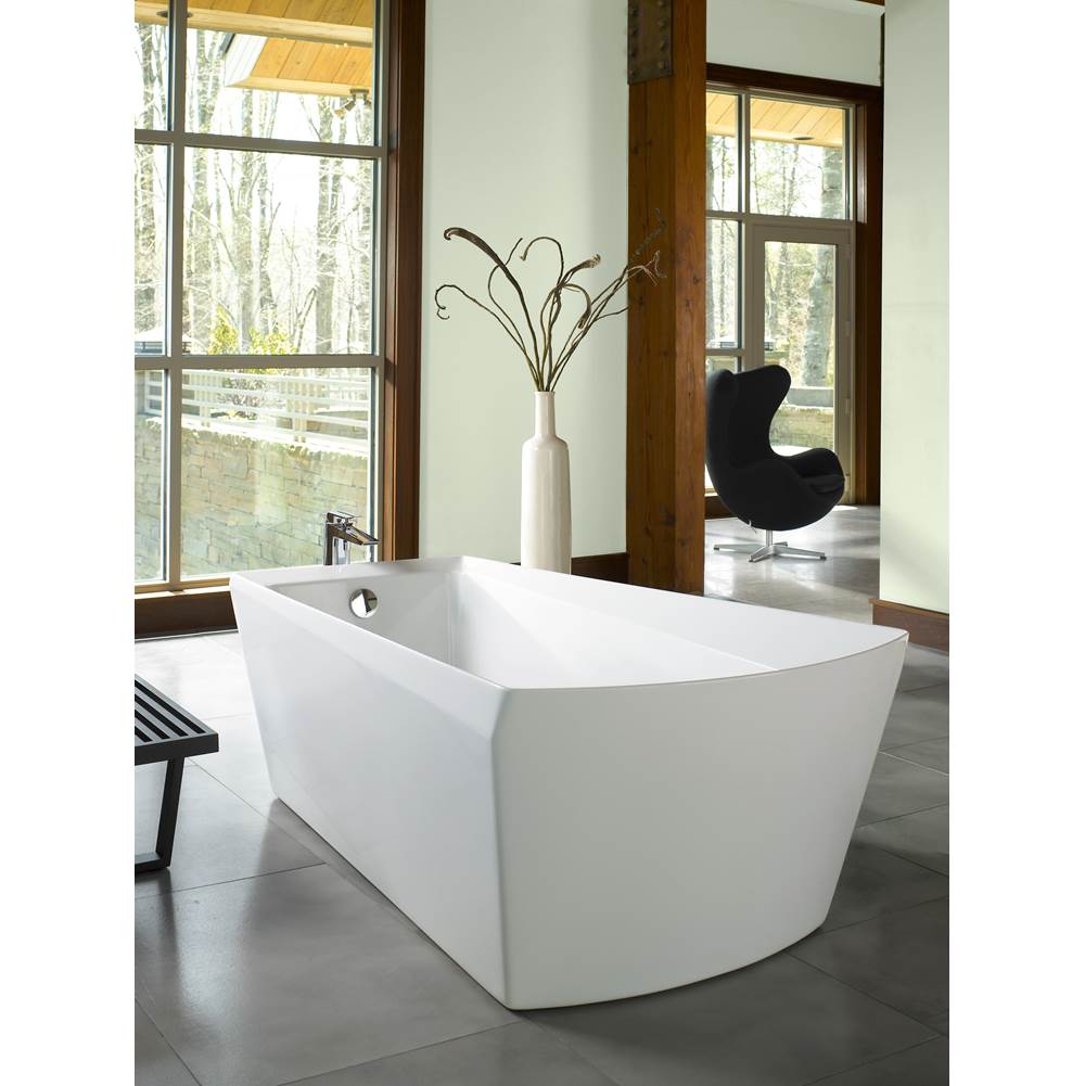 Acrylic Soiree Freestanding Soaker - Cotton Cp Grab Bars