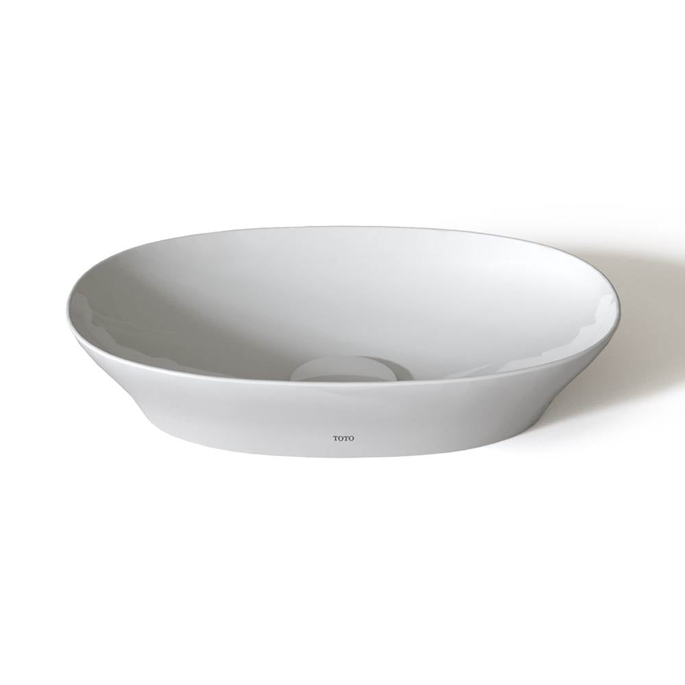 Toto Kiwami Oval 16 Inch Vessel Bathroom Sink With Cefiontect, Clean Matte