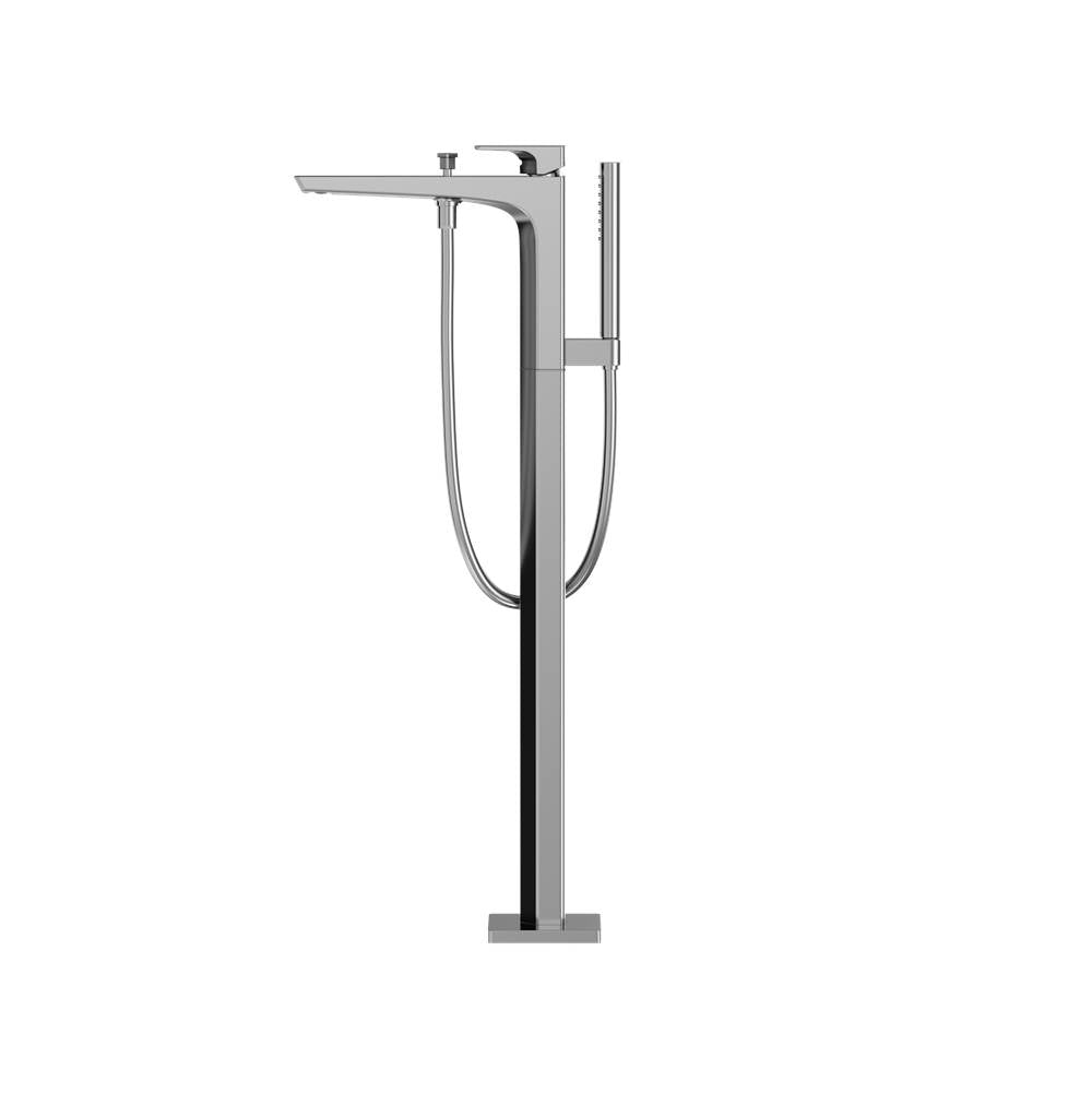 Toto Ge Single-Handle Free Standing Tub Filler With Handshower, Brushed Nickel