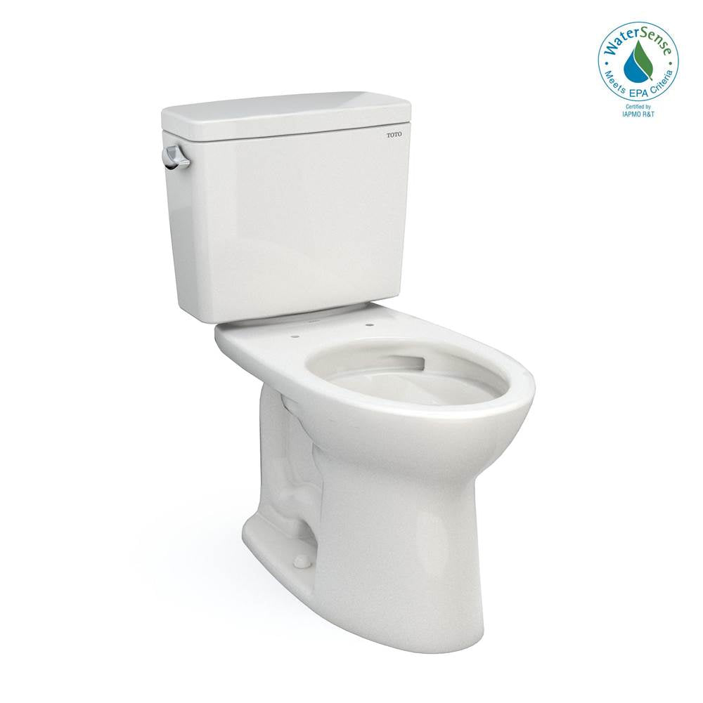 TOTO - Toto Drake Two-Piece Elongated 1.28 Gpf Universal Height Tornado Flush Toilet With Cefiontect, Colonial White - Colonial White