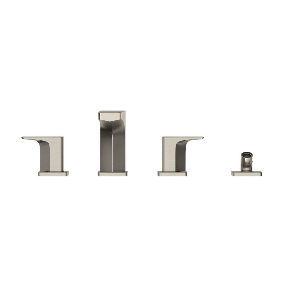 Toto Ge Two-Handle Deck-Mount Roman Tub Filler Trim With Handshower, Brushed Nickel