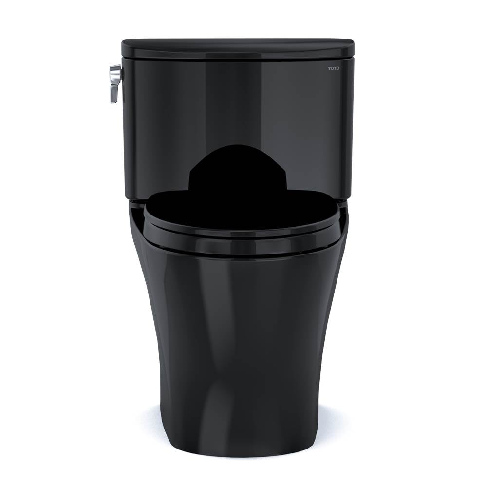 TOTO Nexus Two-Piece Elongated 1.28 GPF Universal Height Toilet with SS124 SoftClose Seat, WASHLET+ Ready, Ebony