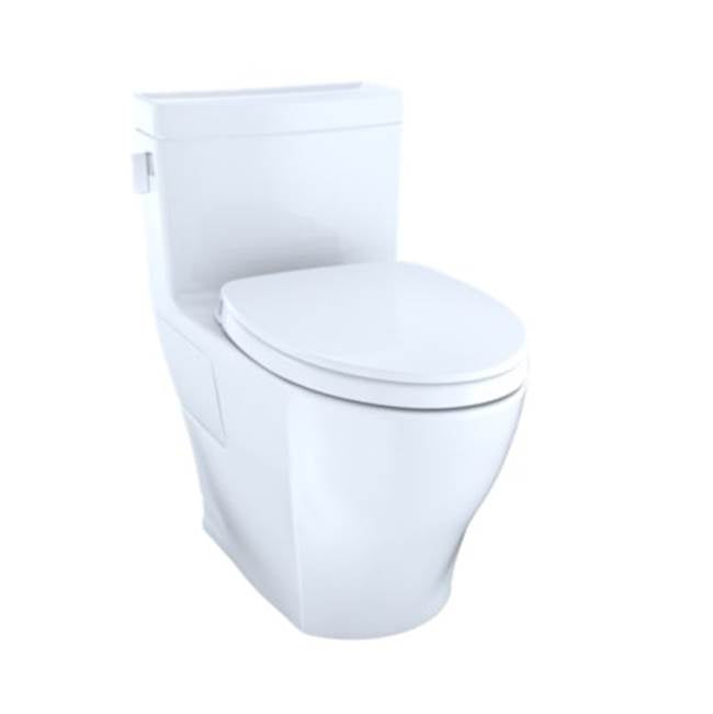 TOTO - TOTO Legato WASHLET+ One-Piece Elongated 1.28 GPF Universal Height Skirted Toilet with CEFIONTECT, Sedona Beige - Sedona Beige