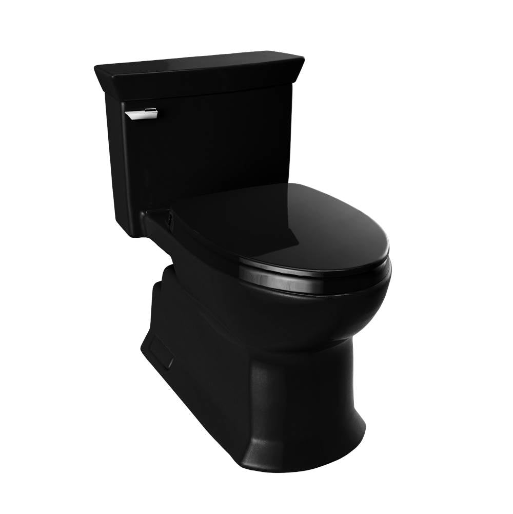 TOTO - TOTO Soiree One Piece Elongated 1.28 GPF Universal Height Skirted Toilet, Ebony - Ebony