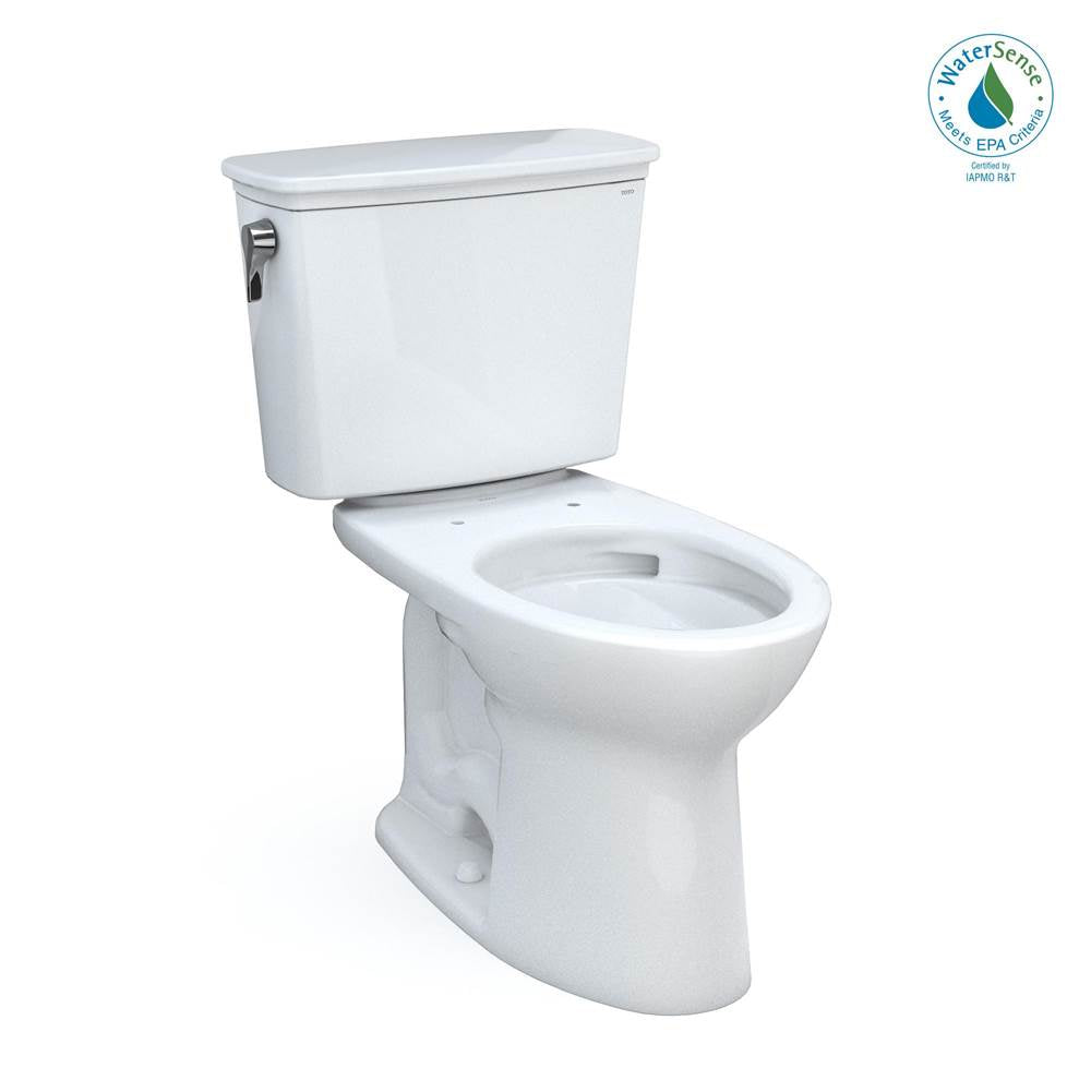 TOTO - Toto Drake Transitional Two-Piece Elongated 1.28 Gpf Universal Height Tornado Flush Toilet With 10 Inch Rough-In And Cefiontect, Cotton White - Cotton White