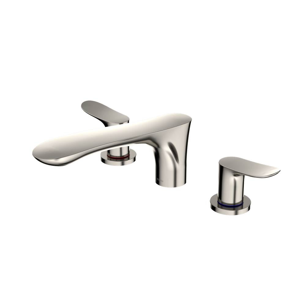 Toto Go Two-Handle Deck-Mount Roman Tub Filler Trim, Brushed Nickel