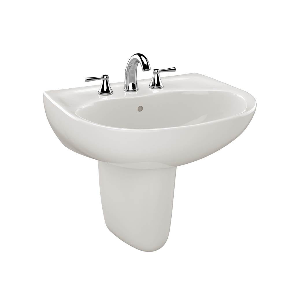 TOTO - Toto Supreme Oval Wall-Mount Bathroom Sink With Cefiontect And Shroud For 4 Inch Center Faucets, Colonial White - Colonial White