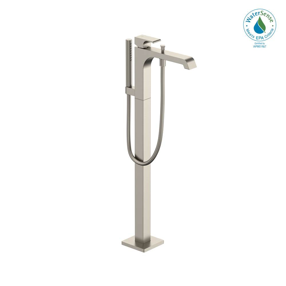 TOTO - Toto Gc Single-Handle Free Standing Tub Filler With Handshower, Brushed Nickel - Brushed Nickel