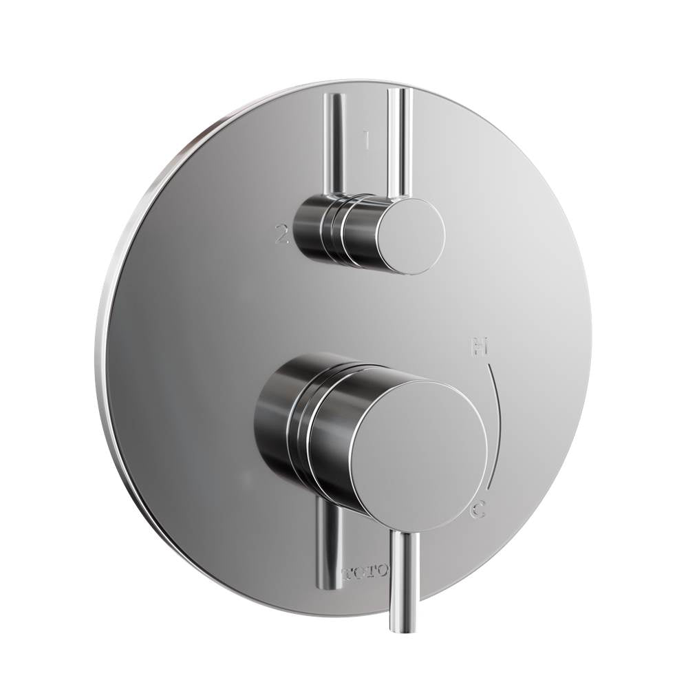 TOTO - TOTO Round Pressure Balance Valve with Diverter Trim, Polished Chrome - TBV01802U#CP - Polished Chrome