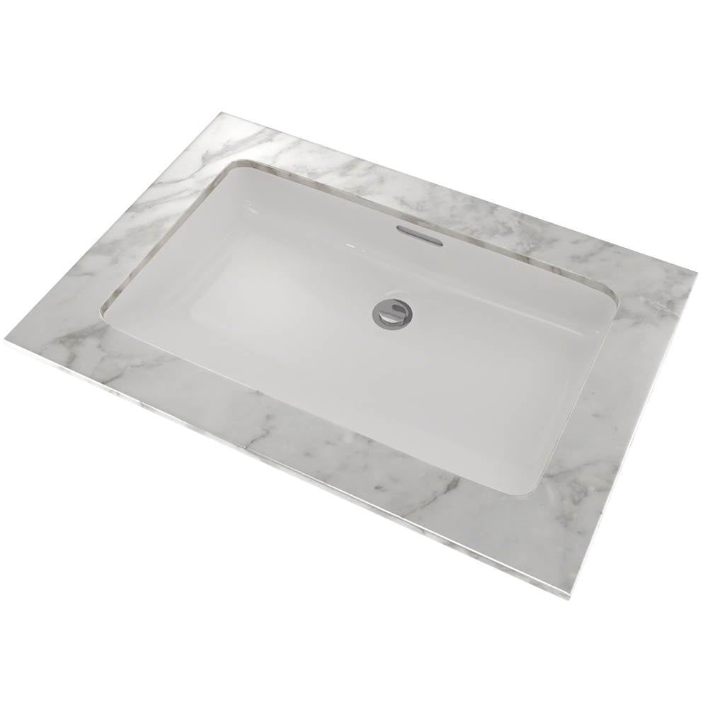 Toto Rectangular Undermount Bathroom Sink With Cefiontect, Cotton White